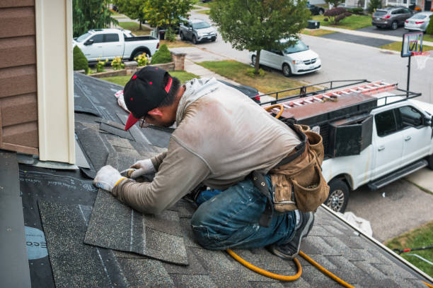 Professional Storm Damage Roof Repair technician working in Linn, MO